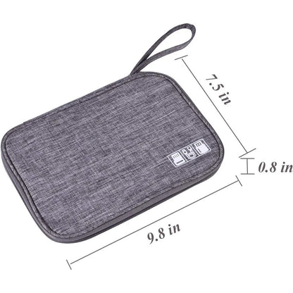 Waterproof Electronics Organizer Bag | Heavy Duty Travel Cable Storage Pouch